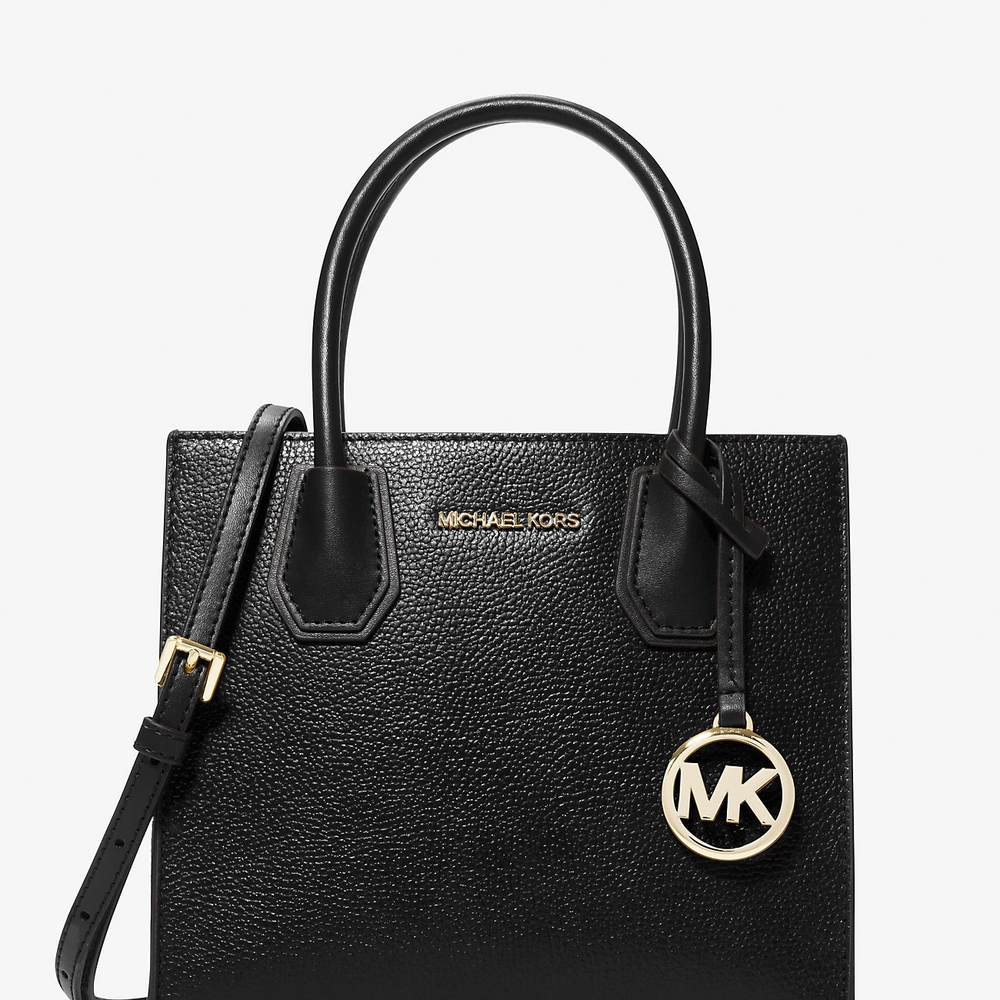 Michael Kors Black Satchel with Gold Accents